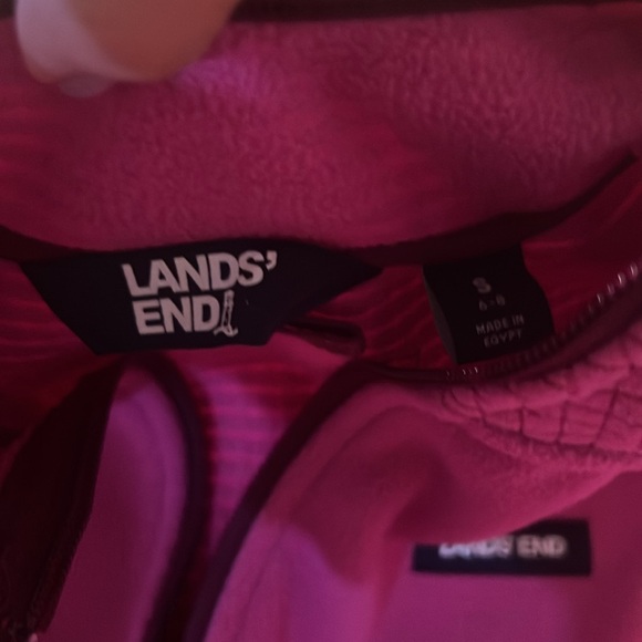 Like New! Land's End Women's Long Sleeve Full Zip Grid Fleece Jacket Small 6-8 - Picture 4 of 5